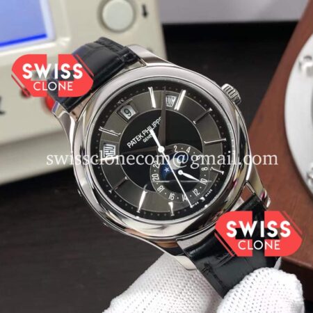 Patek Philippe 5205 001 Complications MoonPhase Dark Grey High Resolution View