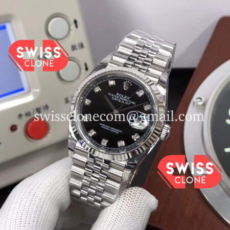 Rolex Datejust 126234 36MM Black Dial in 904L High Resolution View