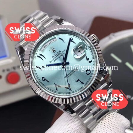 Rolex Day Date 40mm Presidential Stainless Steel High Resolution View