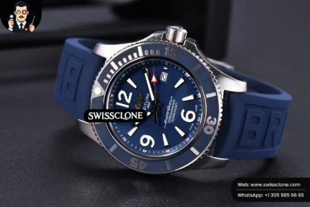 Breitling Superocean Automatic TF 44mm Blue Dial Blue Rubber High Resolution View