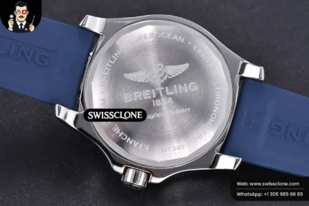 Breitling Superocean Automatic TF 44mm Blue Dial Blue Rubber High Resolution View