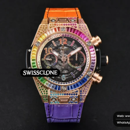 Hublot Big Bang Unico Rainbow King Diamond 45mm Skeleton Rainbow Gummy High Resolution View