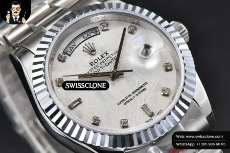 Rolex DayDate 36mm Meteorite Dial Diamond Marker High Resolution View