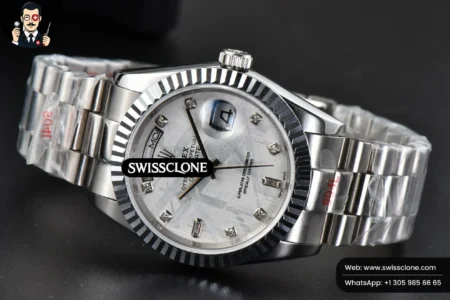 Rolex DayDate 36mm Meteorite Dial Diamond Marker High Resolution View