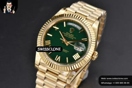 Rolex DayDate 40mm 904L Green Dial High Resolution View
