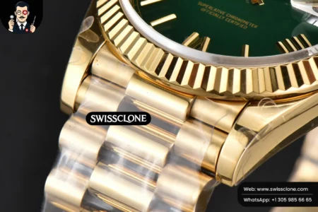 Rolex DayDate 40mm 904L Green Dial High Resolution View