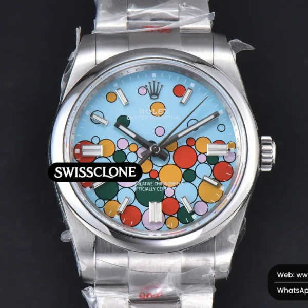 Cartier Rolex Oyster Perpetual 126300 41mm 904L Smooth Bezel Tiffany Blue Ballon Dial VR3230 High Resolution View